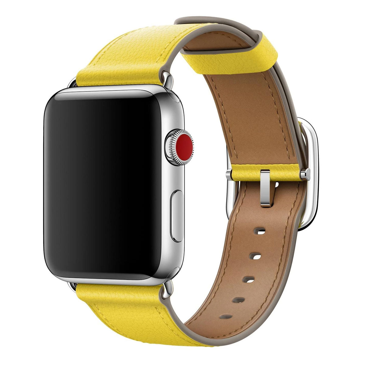Leather Band Classic Buckle voor de Apple Watch | 38/40/41/42 mm - Spring Yellow