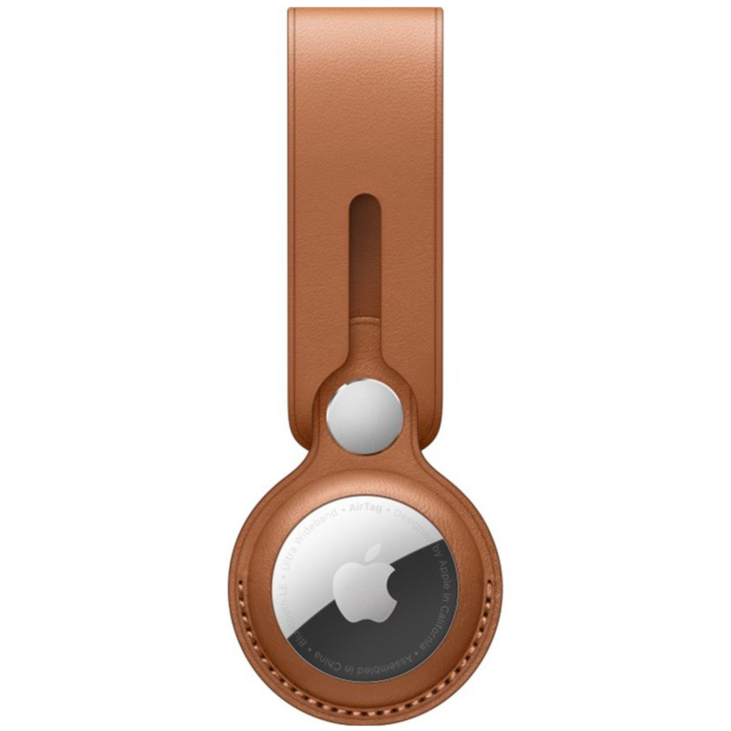 Leather Loop Apple AirTag - Saddle Brown