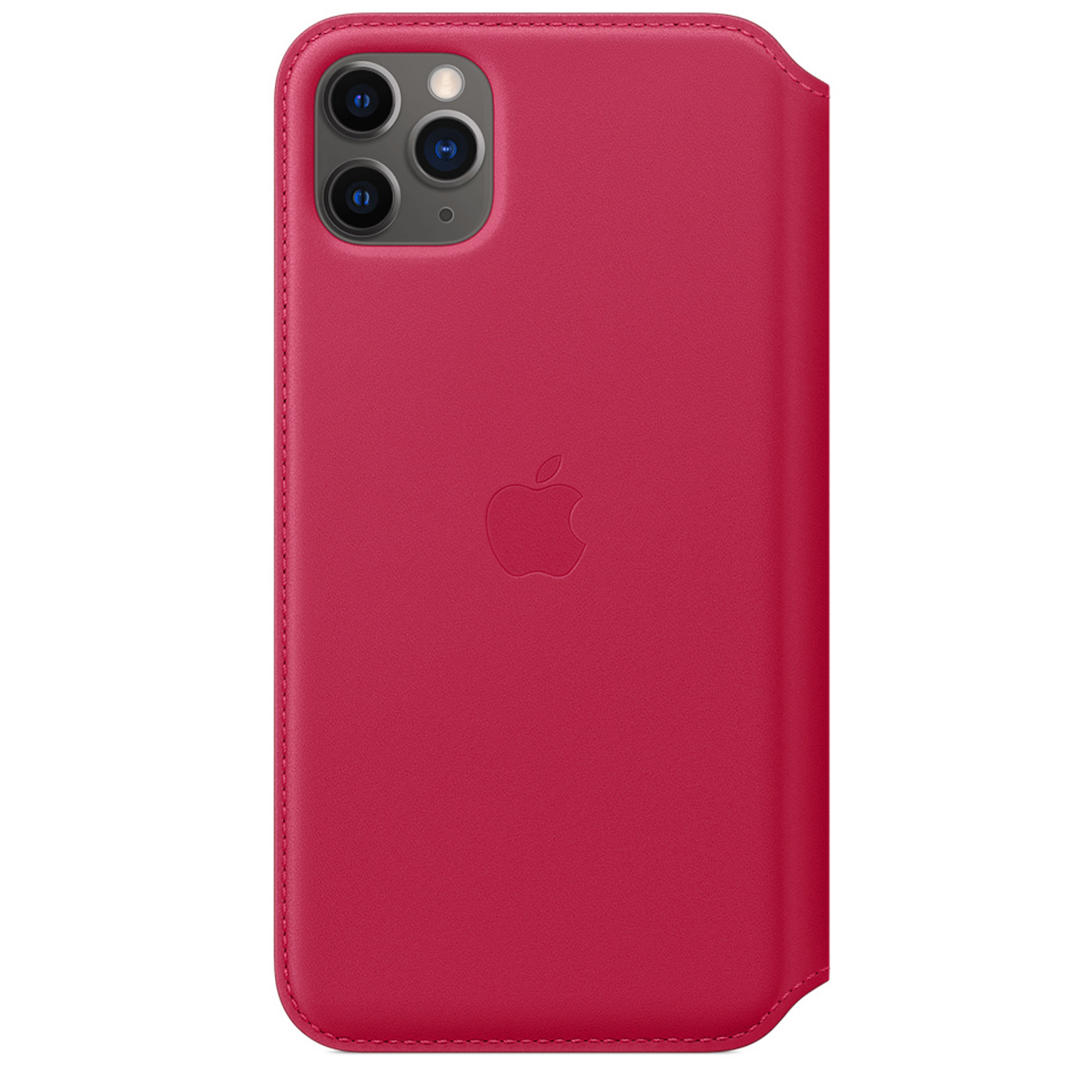 Leather Folio Bookcase voor de Apple iPhone 11 Pro Max - Red Raspberry