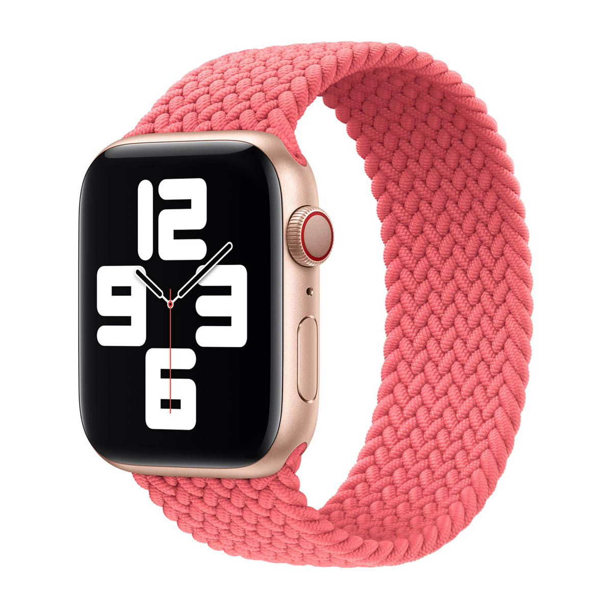 Bracelet Solo tressé Apple Watch | 44/45/46/49 mm - Taille 8 - Pink Punch