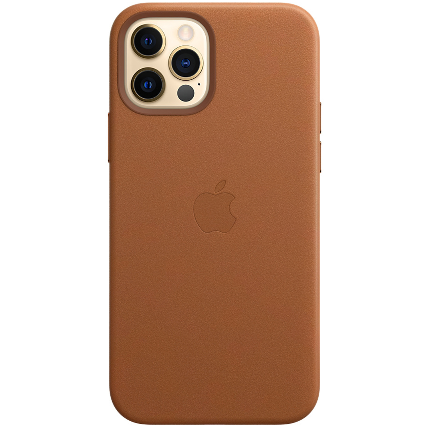 Coque Leather MagSafe Apple iPhone 12 (Pro) - Saddle Brown