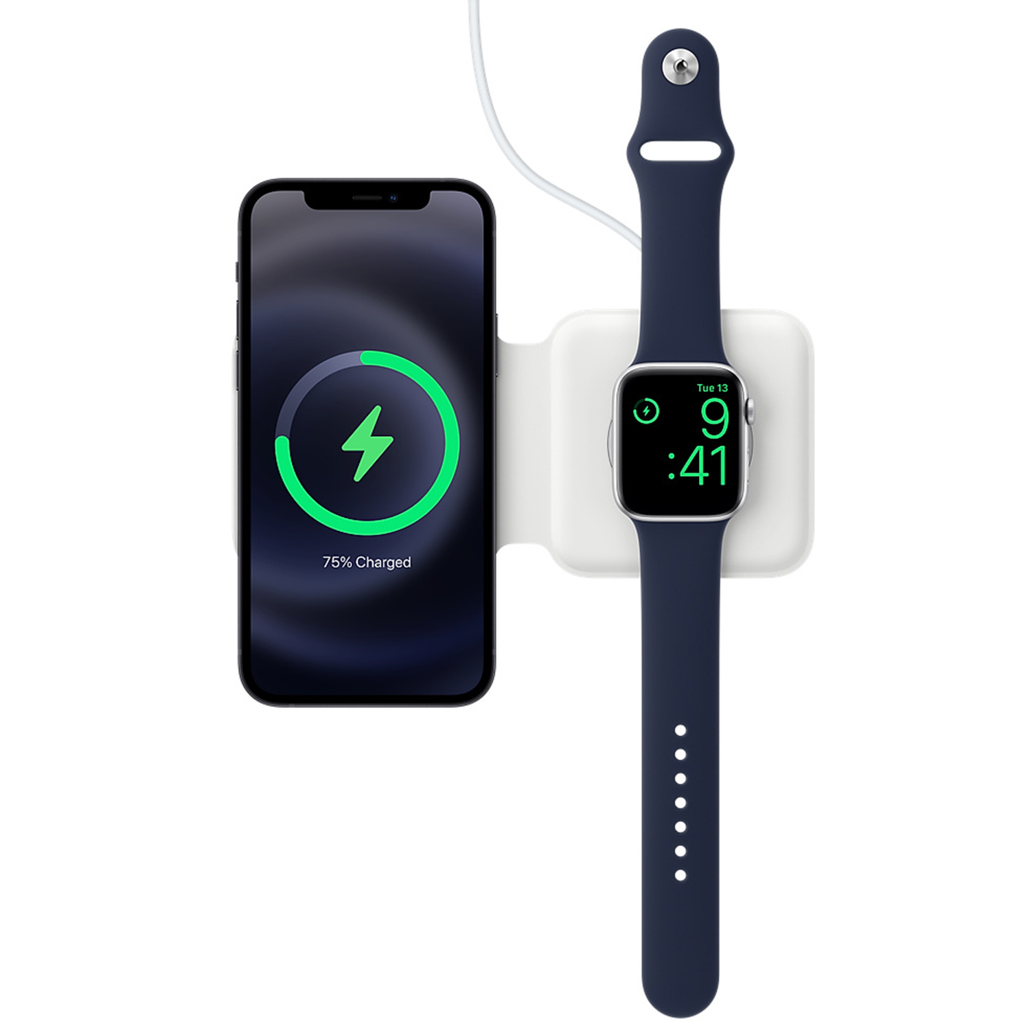 MagSafe Duo Wireless Charger iPhone / Apple Watch - Wit