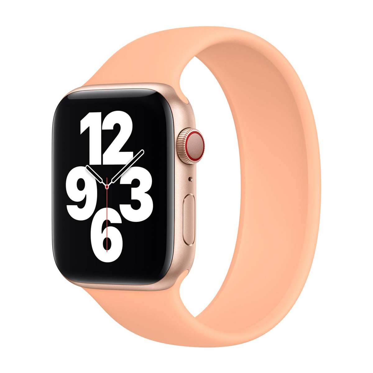 Siliconen solobandje voor de Apple Watch | 44/45/46/49 mm - Maat 11 - Cantaloupe