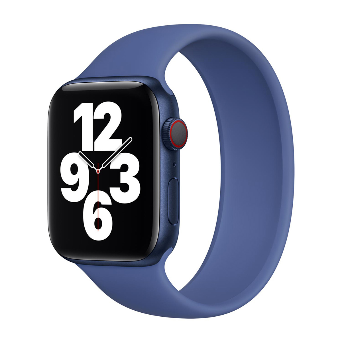Siliconen solobandje voor de Apple Watch | 44/45/46/49 mm - Maat 12 - Toma Blue