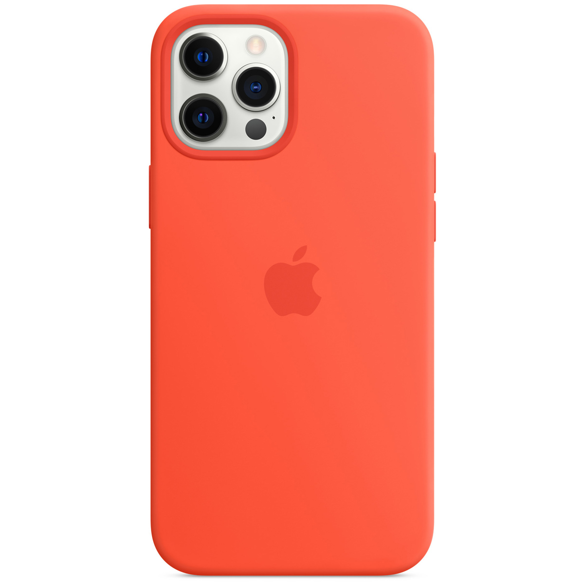 Coque en silicone MagSafe Apple iPhone 12 Pro Max - Electric Orange