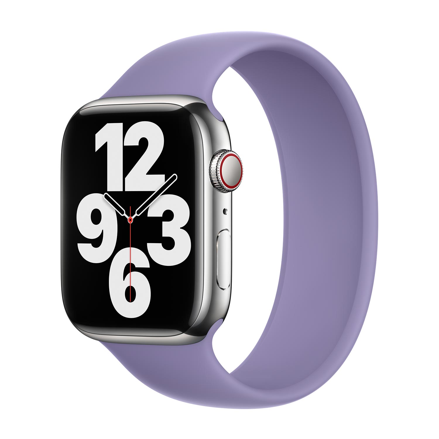 Siliconen solobandje voor de Apple Watch | 38/40/41/42 mm - Maat 7 - English Lavender