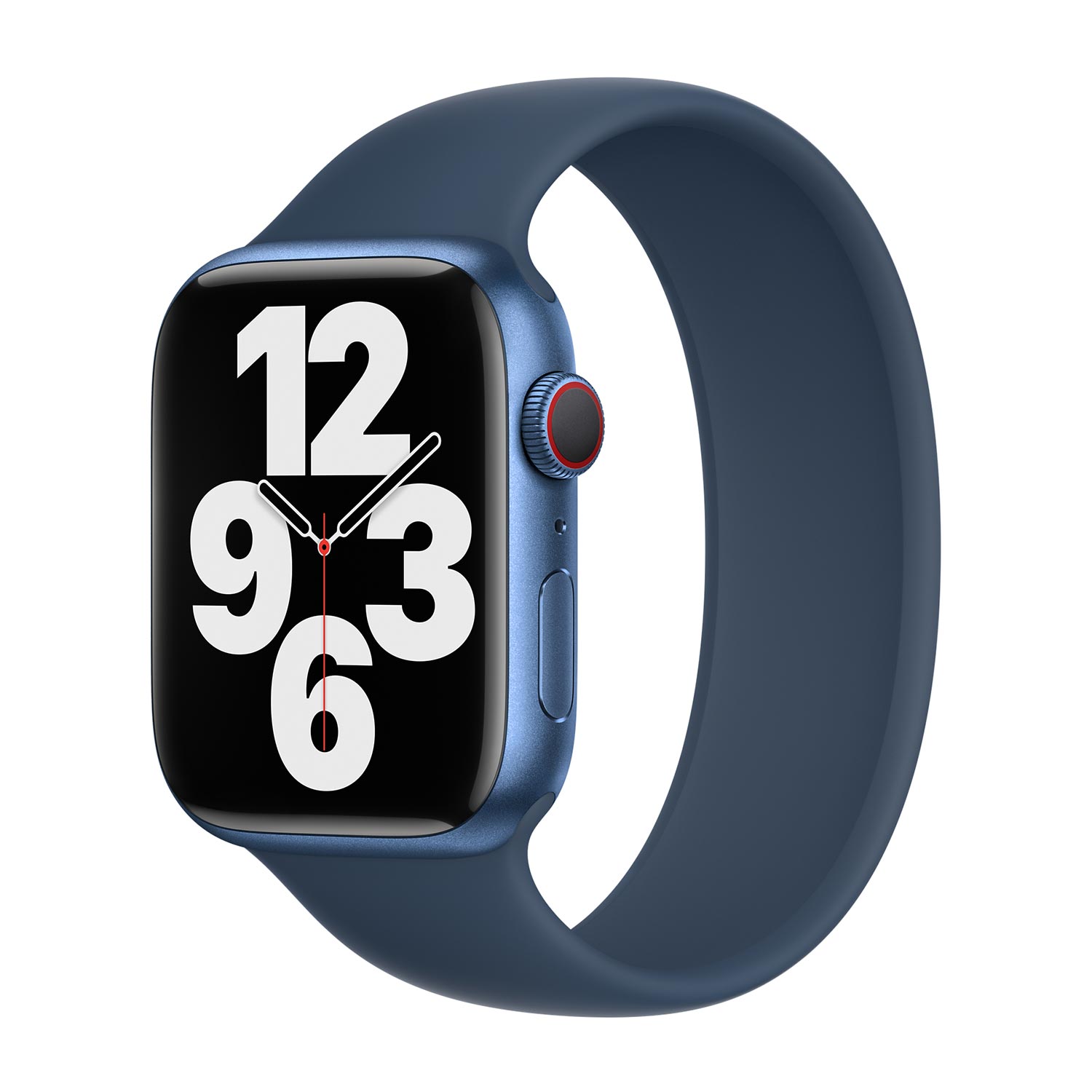 Siliconen solobandje voor de Apple Watch | 44/45/46/49 mm - Maat 4 - Abyss Blue