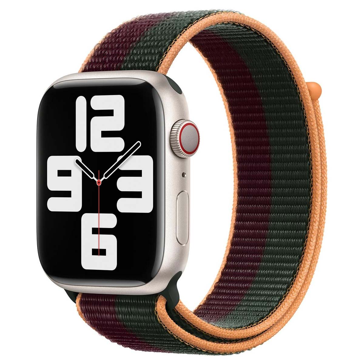 Bracelet Sport Loop Apple Watch | 44/45/46/49 mm - Dark Cherry/Forest Green