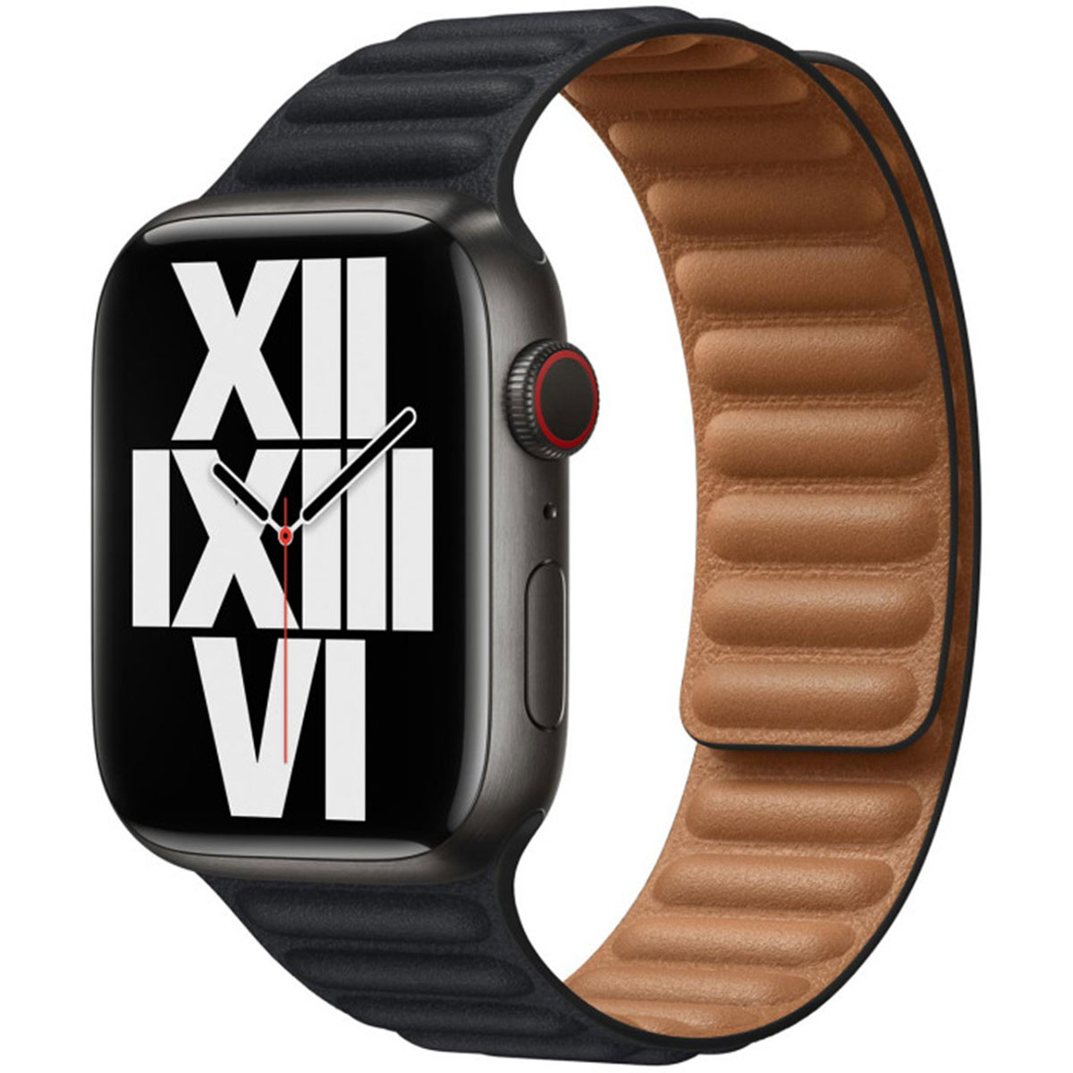 Leather Link bandje voor de Apple Watch | 38/40/41/42 mm - Maat M/L - Midnight