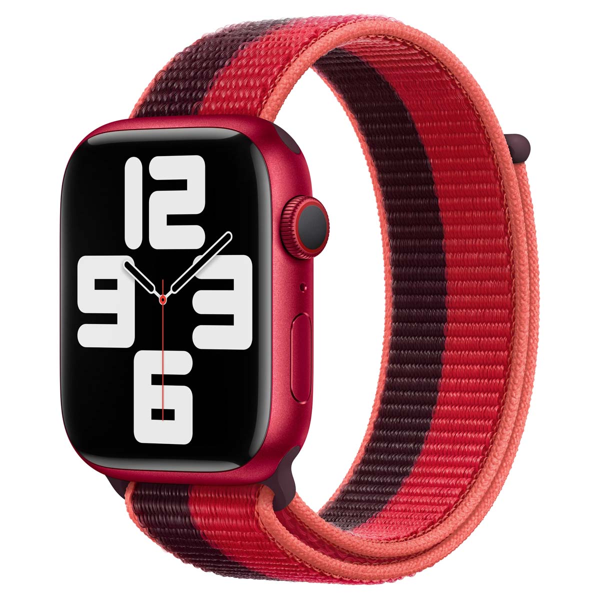 Sport Loop band voor de Apple Watch | 44/45/46/49 mm - Black / Red