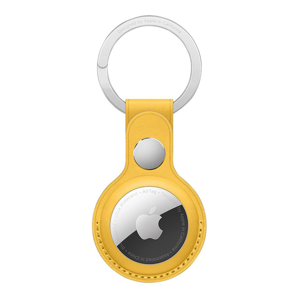Leather Key Ring voor de Apple AirTag - Meyer Lemon