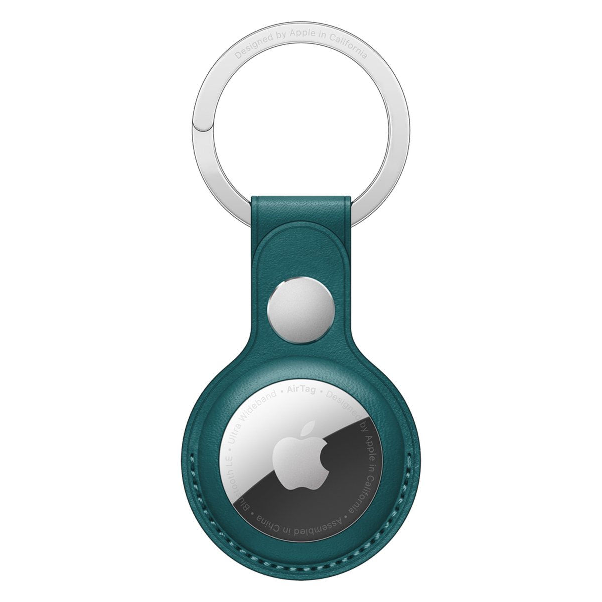 Leather Key Ring voor de Apple AirTag - Forest Green