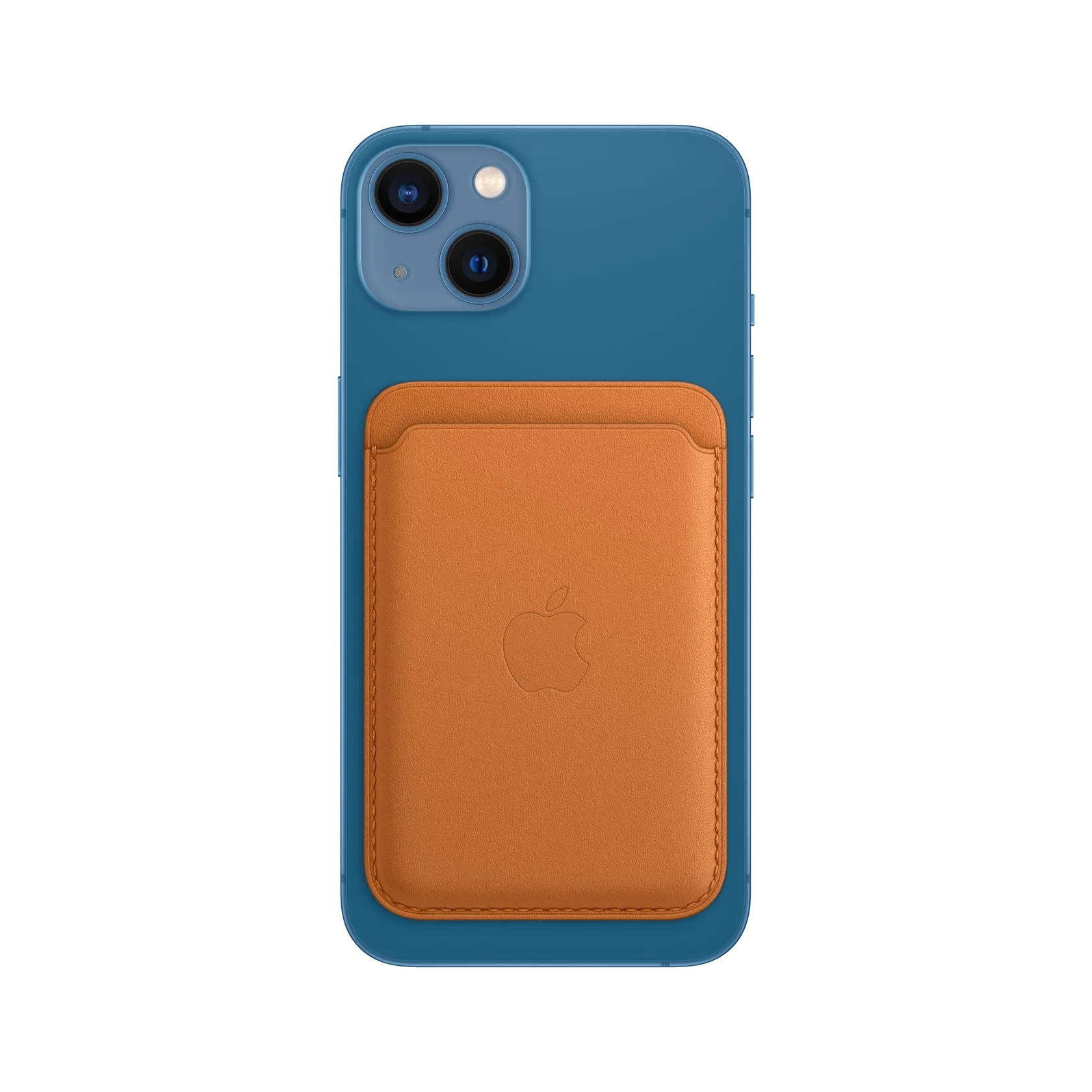 Leather Wallet MagSafe (Apple Wallet 2nd generation) - Met ingebouwde AirTag functie - Golden Brown