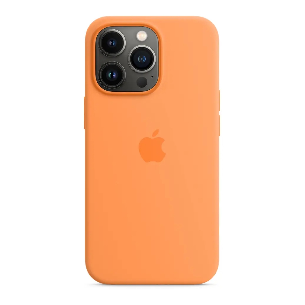 Silicone Backcover MagSafe voor de Apple iPhone 13 Pro - Oranje
