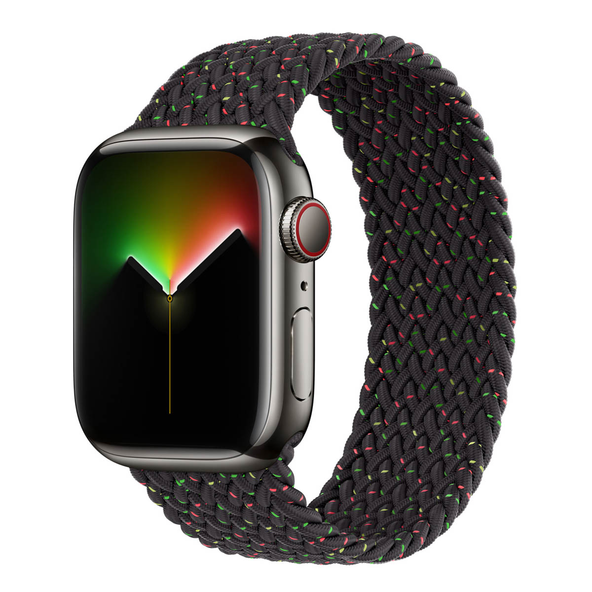 Bracelet Solo tressé Apple Watch | 44/45/46/49 mm - Taille 11 - Black Unity