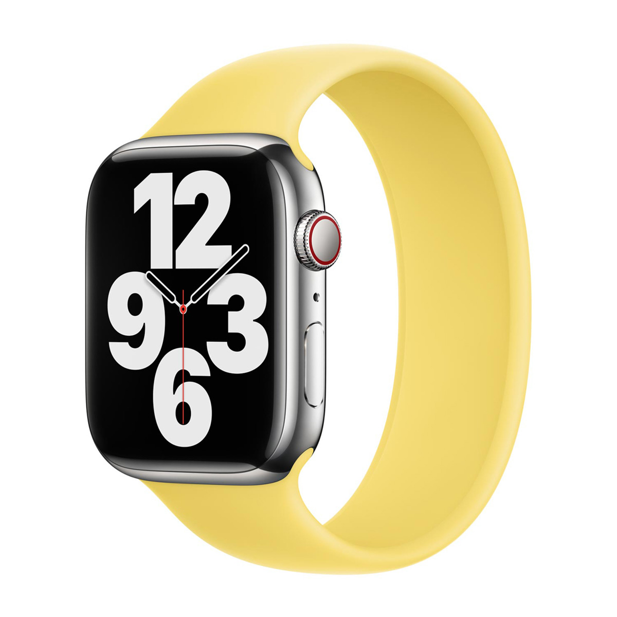 Siliconen solobandje voor de Apple Watch | 44/45/46/49 mm - Maat 4 - Lemon Zest