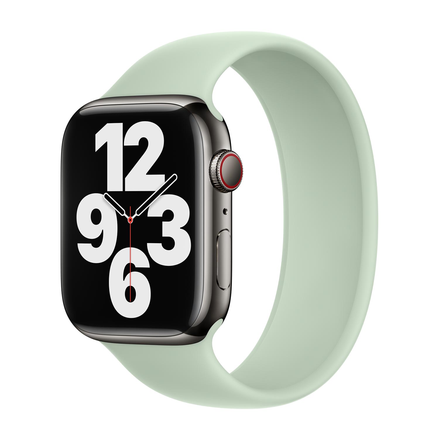Siliconen solobandje voor de Apple Watch | 44/45/46/49 mm - Maat 9 - Mineral Green