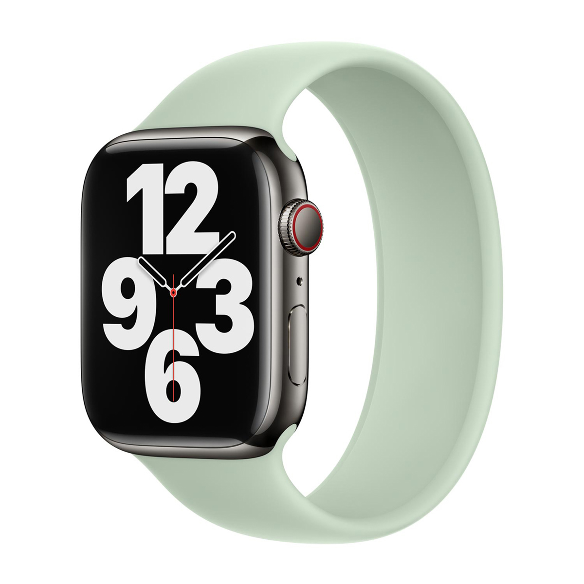 Siliconen solobandje voor de Apple Watch | 44/45/46/49 mm - Maat 12 - Mineral Green