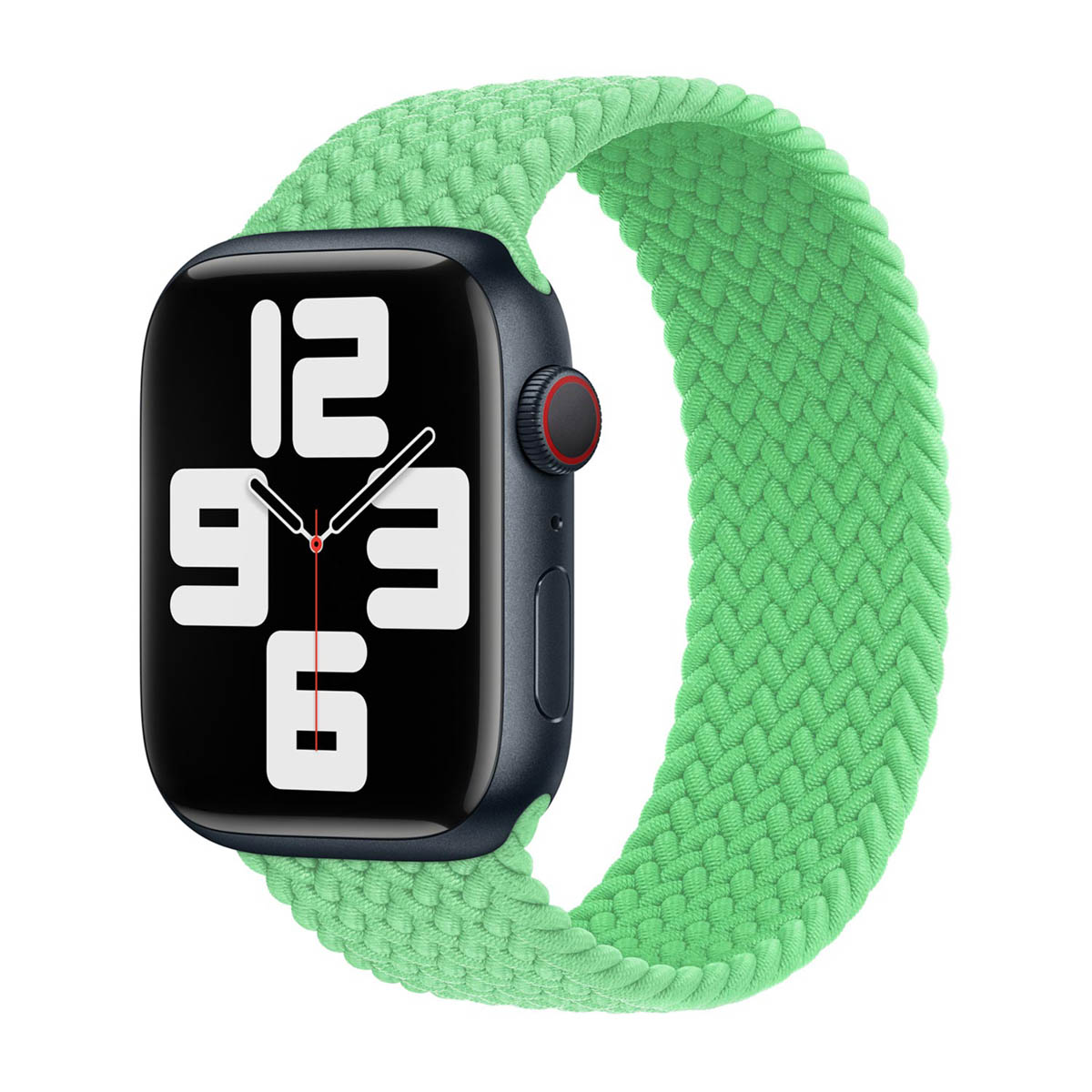 Bracelet Solo tressé Apple Watch | 44/45/46/49 mm - Taille 10 - Bright Green