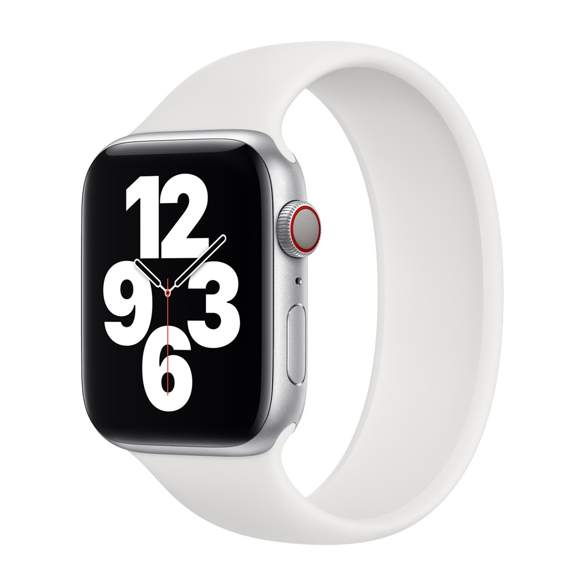 Siliconen solobandje voor de Apple Watch | 38/40/41/42 mm - Maat 3 - White