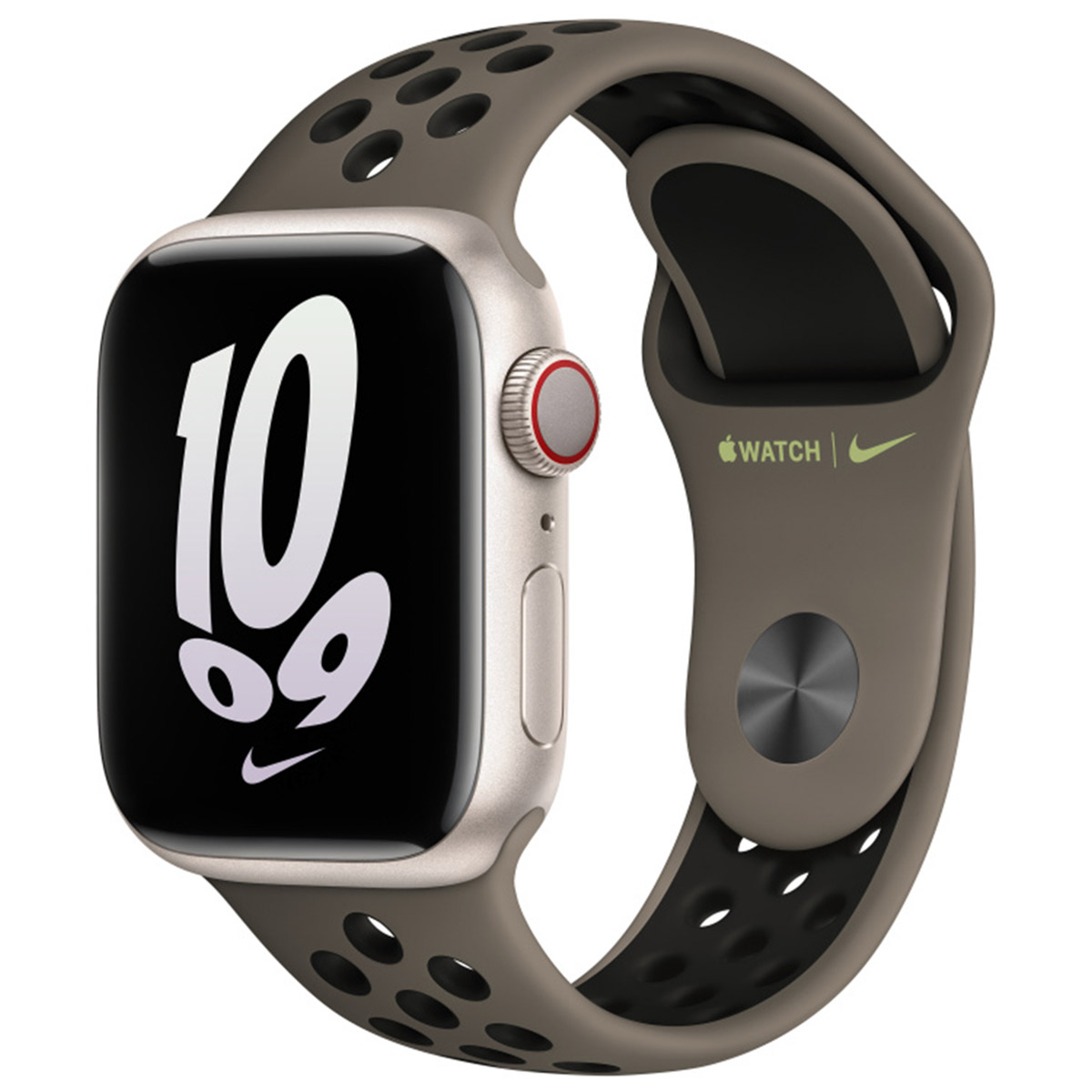Nike Sport Band voor de Apple Watch | 38/40/41/42 mm - Maat S/M/L - Olive Grey / Black