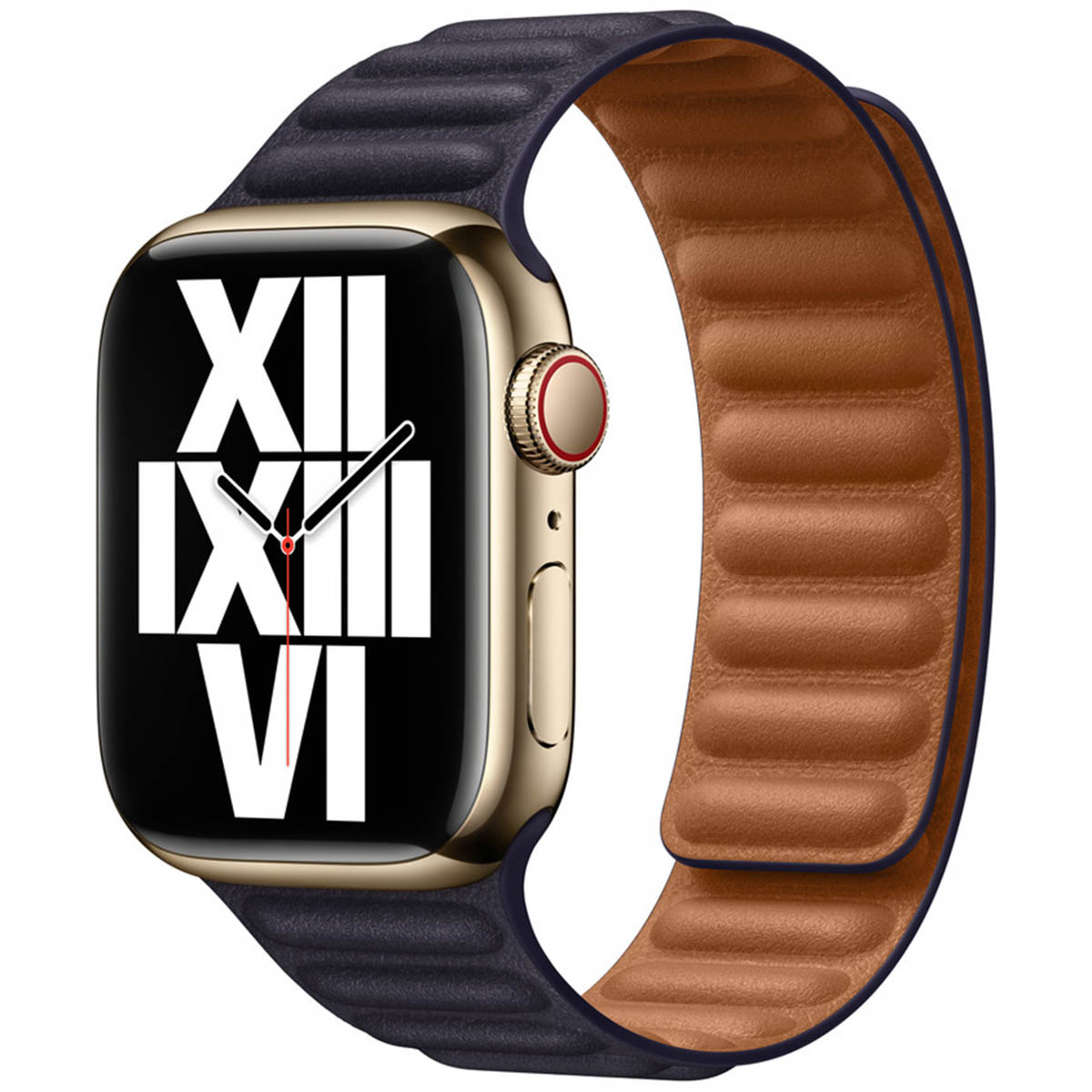 Leather Link bandje voor de Apple Watch | 38/40/41/42 mm - Maat S/M - Ink
