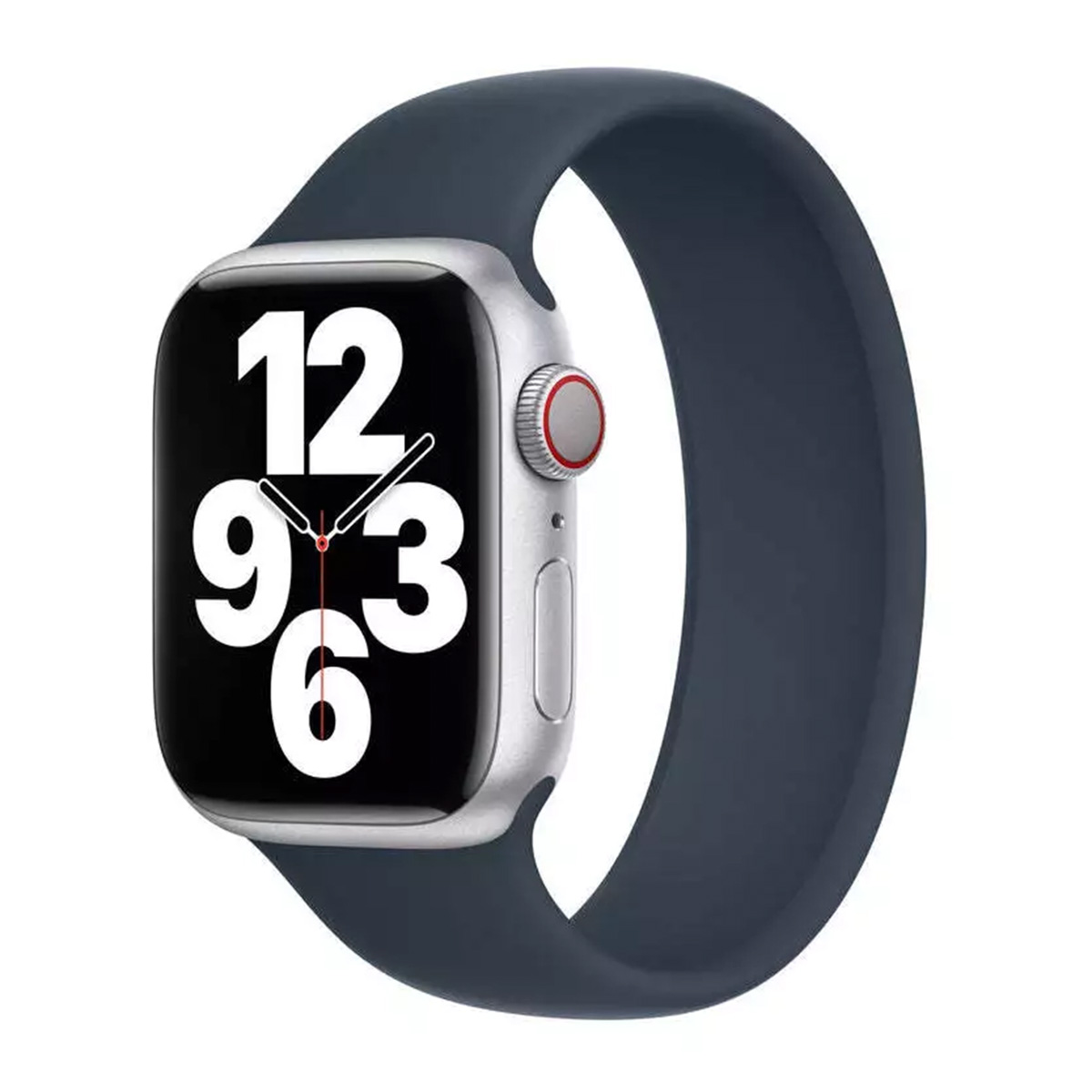 Siliconen solobandje voor de Apple Watch | 38/40/41/42 mm - Maat 8 - Storm Blue
