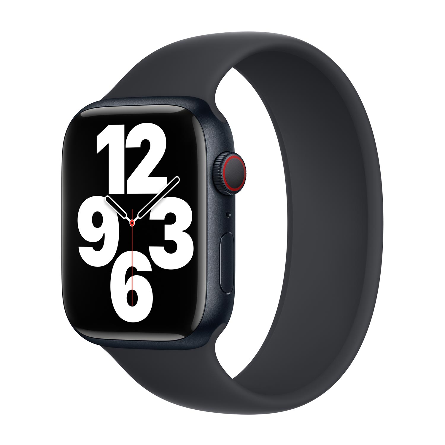 Siliconen solobandje voor de Apple Watch | 38/40/41/42 mm - Maat 1 - Midnight