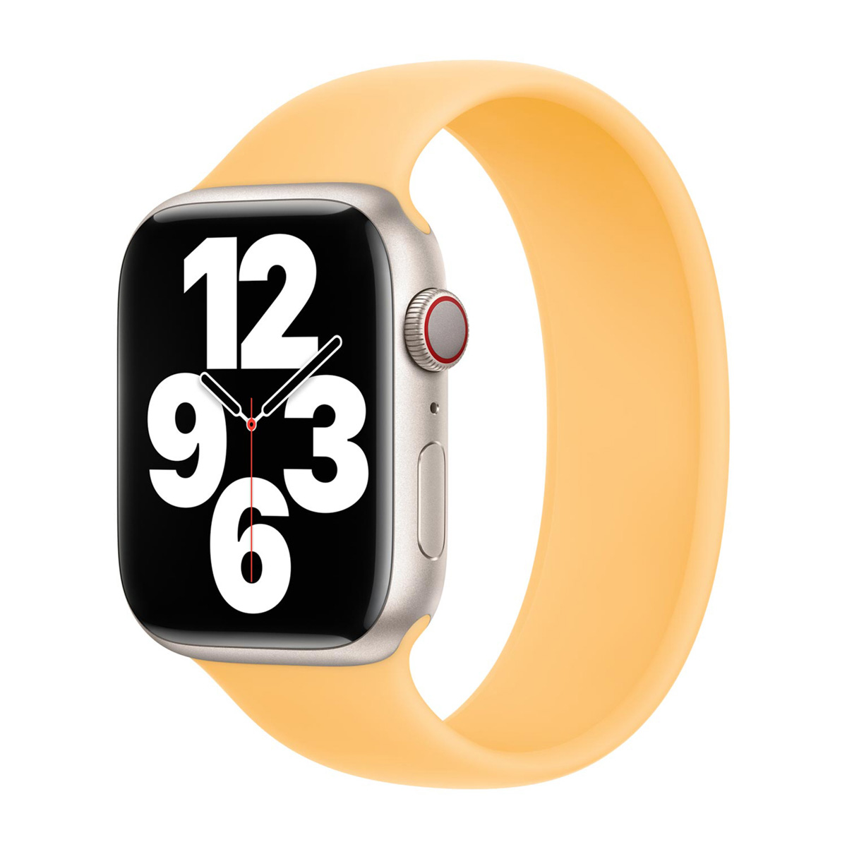 Siliconen solobandje voor de Apple Watch | 44/45/46/49 mm - Maat 6 - Sunglow