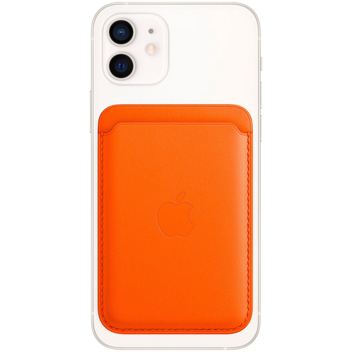 Leather Wallet MagSafe (Apple Wallet 2nd generation) - Orange
