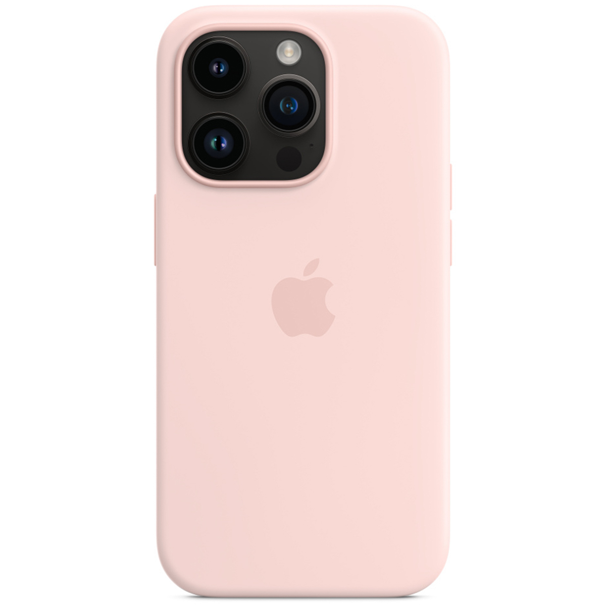 Silicone Backcover MagSafe voor de Apple iPhone 14 Pro - Chalk Pink
