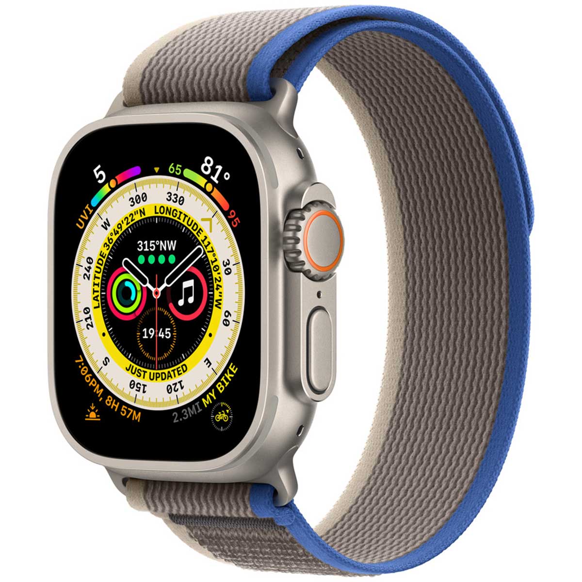Bracelet Trail Loop Apple Watch | 44/45/46/49 mm - Taille S/M - Blue / Grey