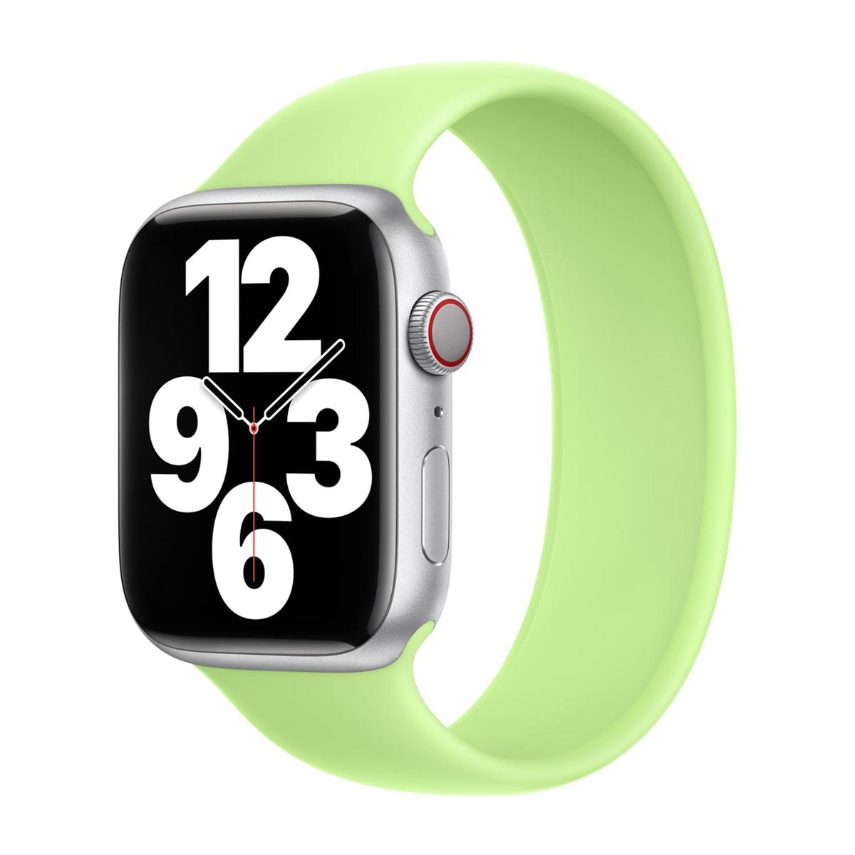 Siliconen solobandje voor de Apple Watch | 38/40/41/42 mm - Maat 7 - Sprout Green