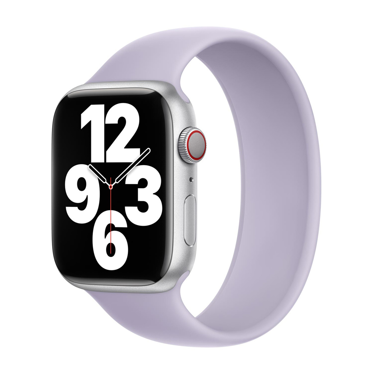 Siliconen solobandje voor de Apple Watch | 44/45/46/49 mm - Maat 6 - Purple Fog