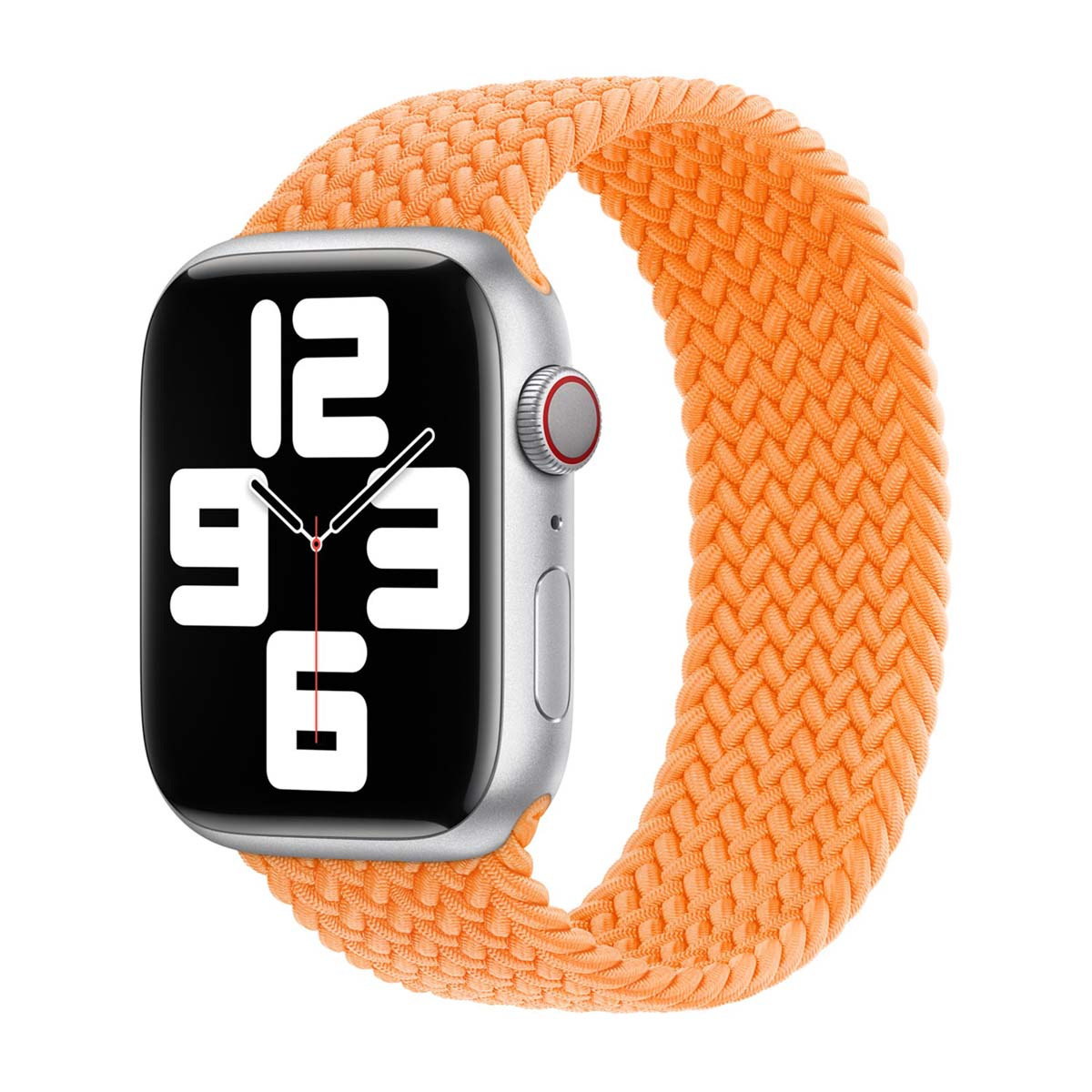 Bracelet Solo tressé Apple Watch | 44/45/46/49 mm - Taille 10 - Bright Orange