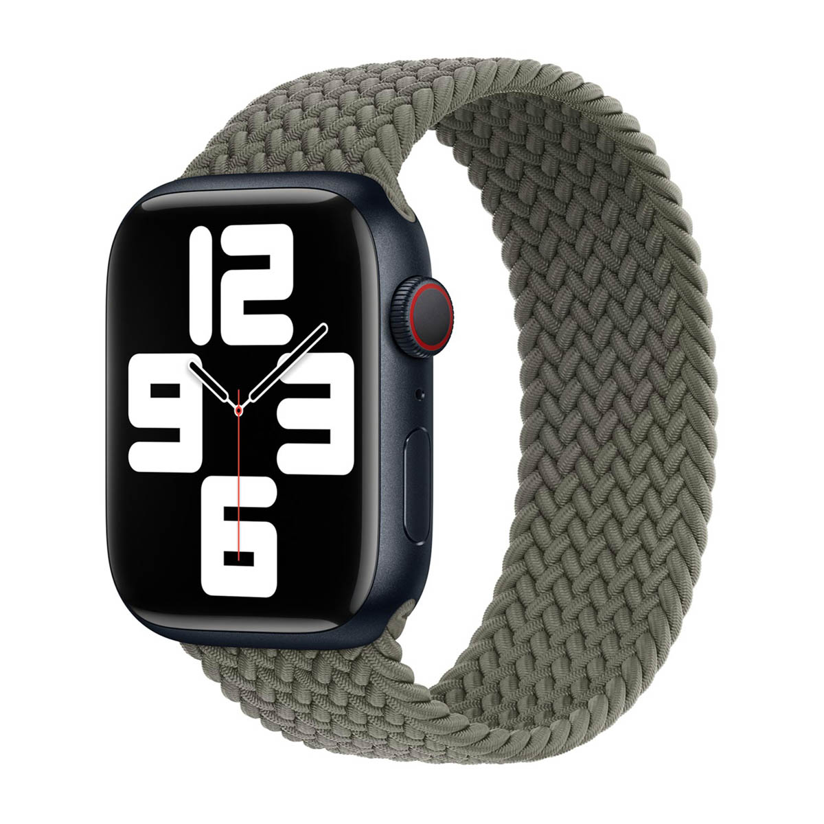 Bracelet Solo tressé Apple Watch | 44/45/46/49 mm - Taille 11 - Olive
