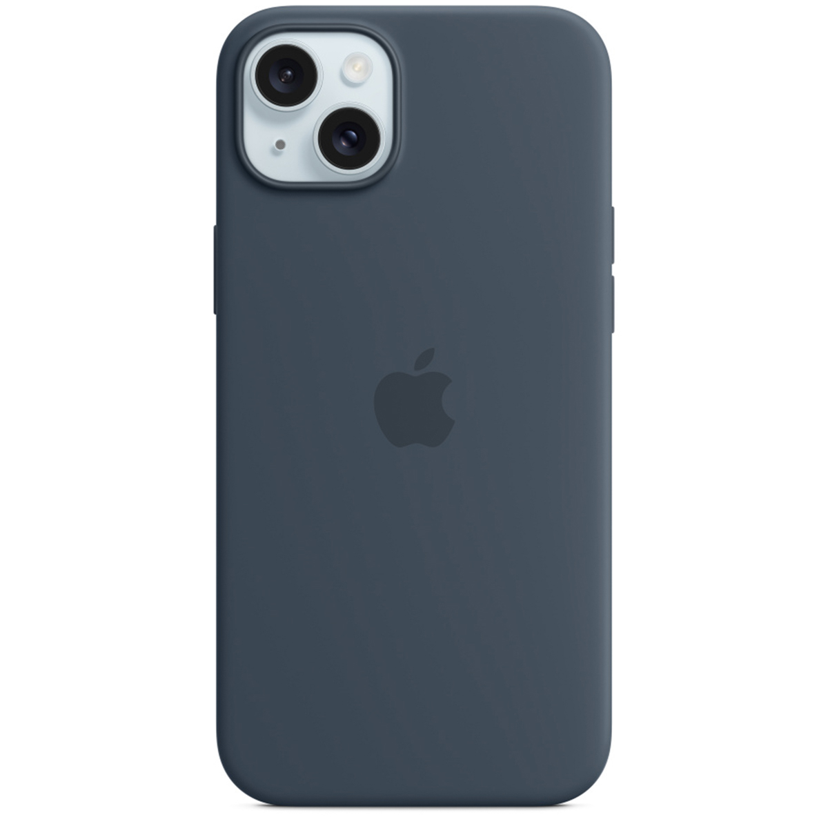 Silicone Backcover MagSafe voor de Apple iPhone 15 Plus - Storm Blue