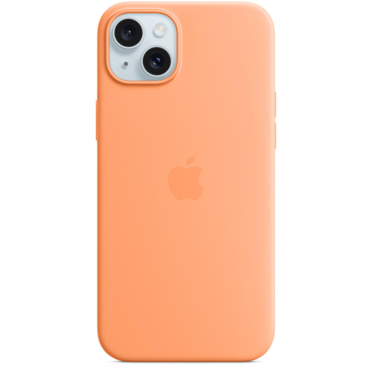 Silicone Backcover MagSafe voor de Apple iPhone 15 Plus - Orange Sorbet