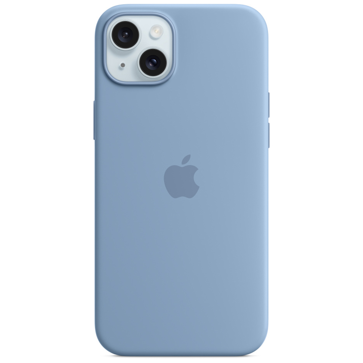 Silicone Backcover MagSafe voor de Apple iPhone 15 Plus - Winter Blue