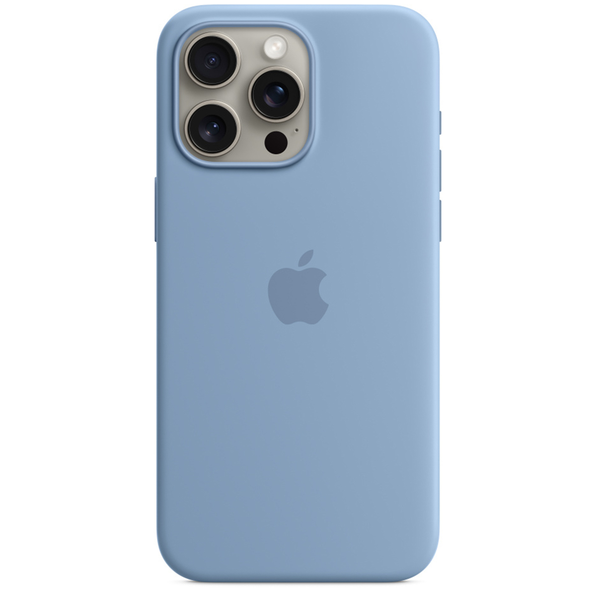 Silicone Backcover MagSafe voor de Apple iPhone 15 Pro Max - Winter Blue