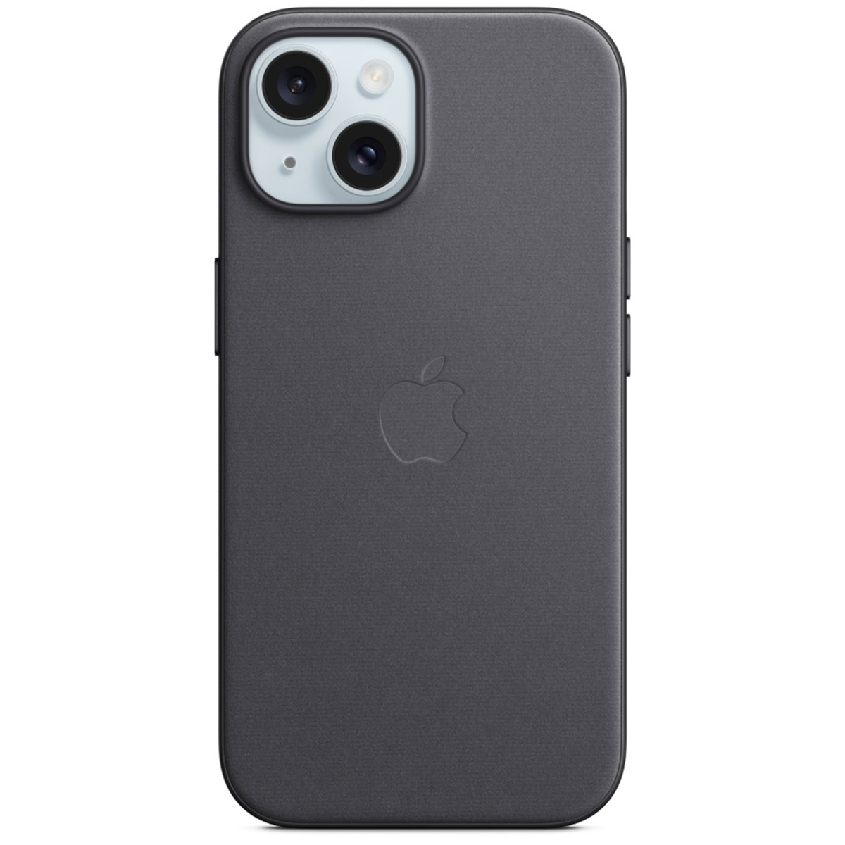 FineWoven Backcover MagSafe voor de Apple iPhone 15 - Zwart
