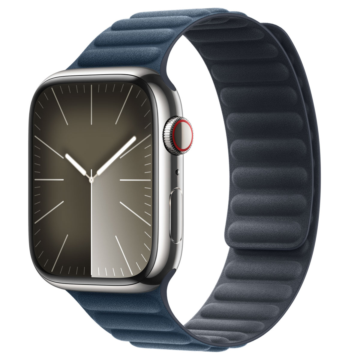 Magnetic Link-bandje FineWoven voor de Apple Watch | 44/45/46/49 mm - Maat S/M - Baltic Blue