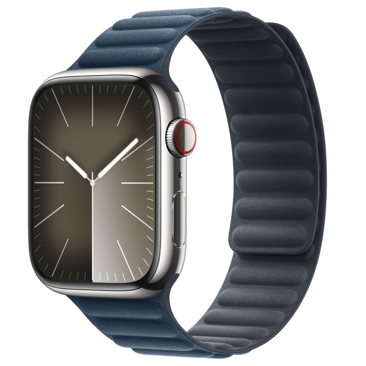 Magnetic Link-bandje FineWoven voor de Apple Watch | 44/45/46/49 mm - Maat M/L - Baltic Blue