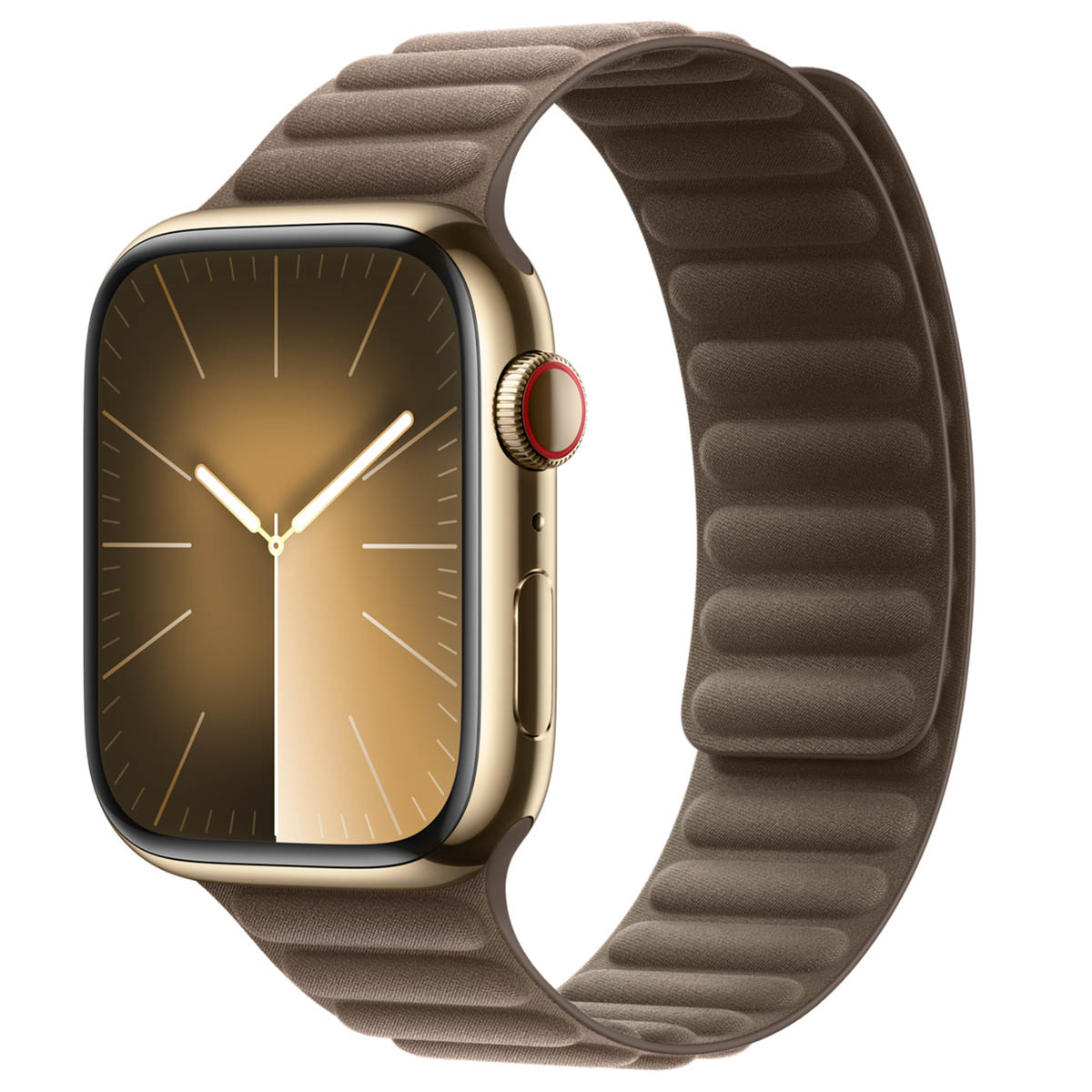 Magnetic Link-bandje FineWoven voor de Apple Watch | 44/45/46/49 mm - Maat S/M - Taupe