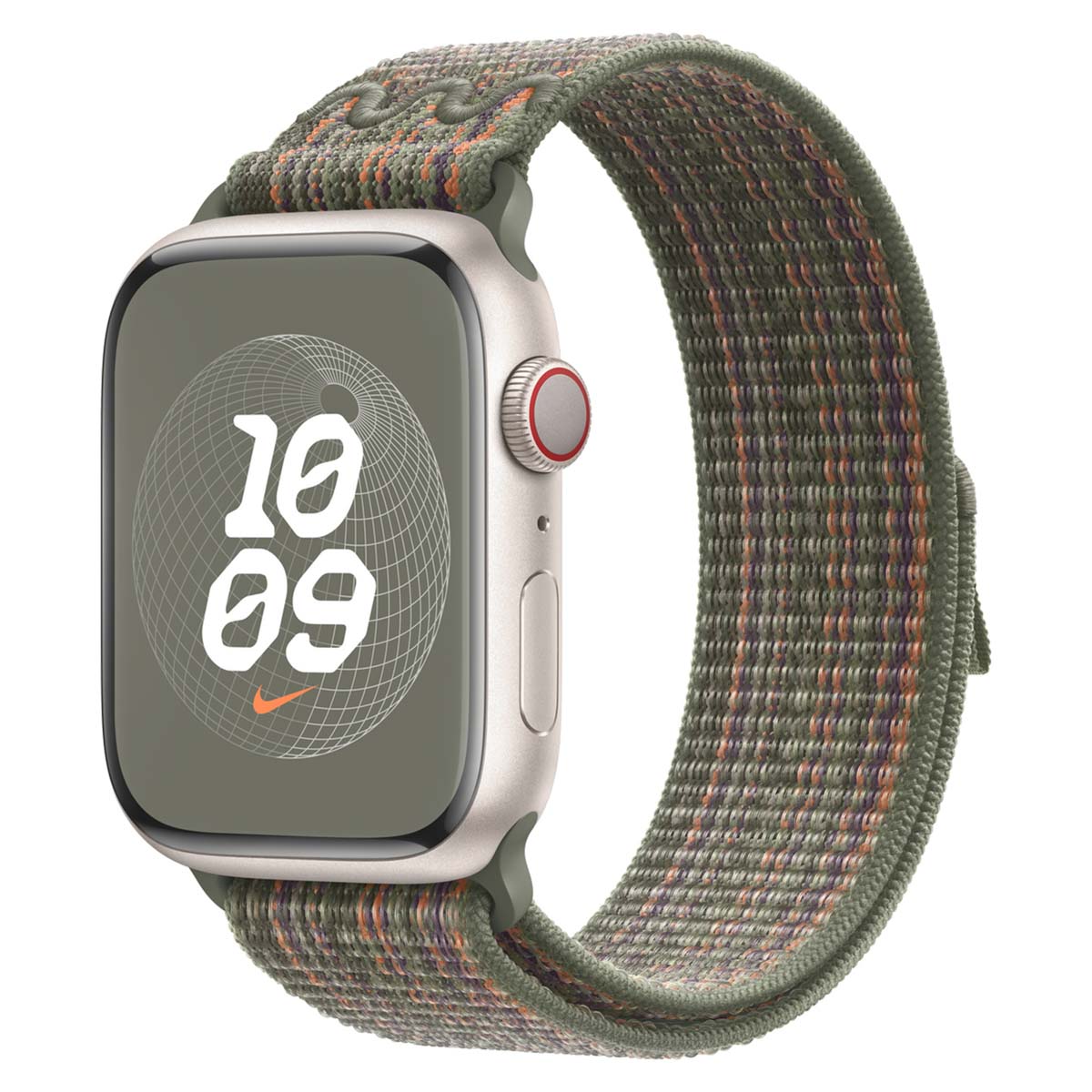 Nike Sport Loop Band voor de Apple Watch | 44/45/46/49 mm - Sequoia & Orange