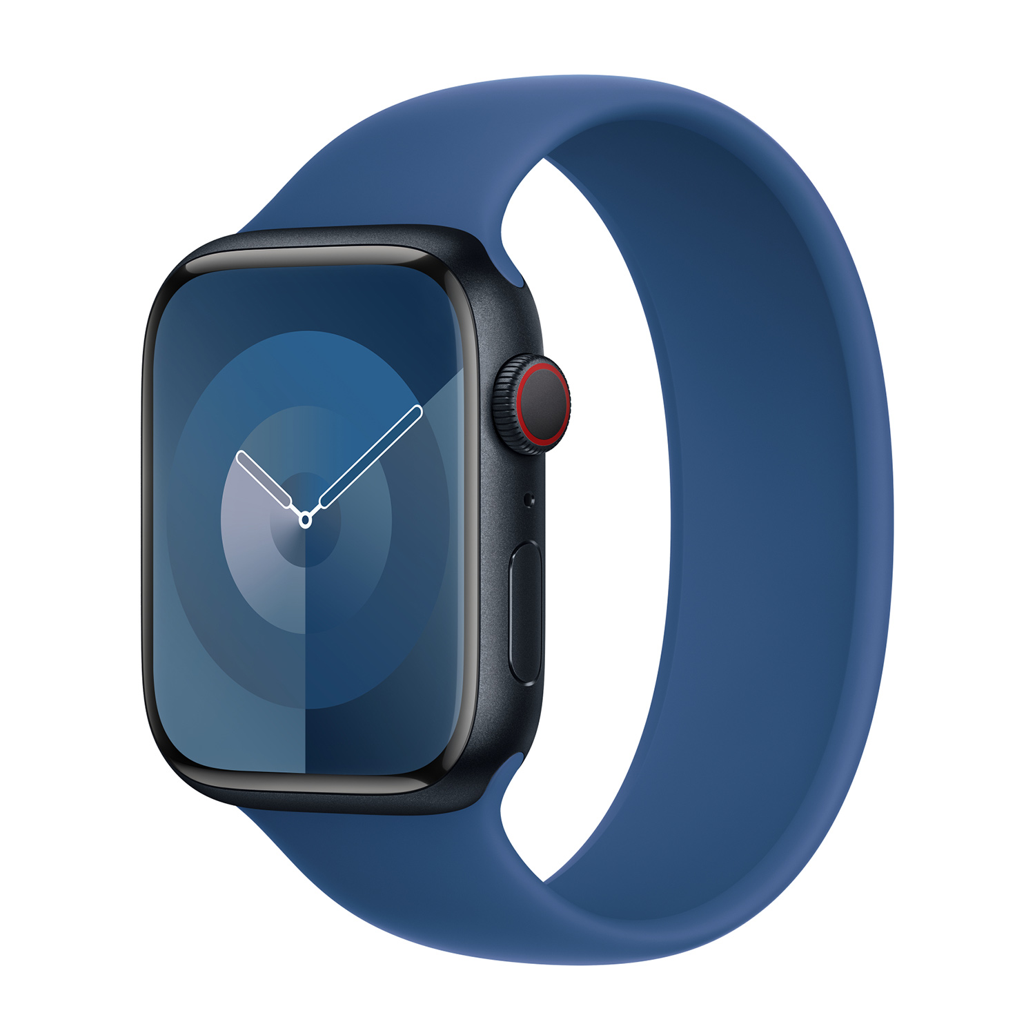 Siliconen solobandje voor de Apple Watch | 44/45/46/49 mm - Maat 9 - Blue Ocean