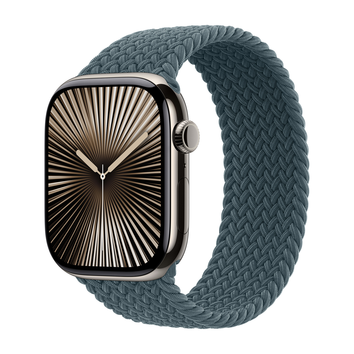 Bracelet Solo tressé Apple Watch | 44/45/46/49 mm - Taille 5 - Lake Green