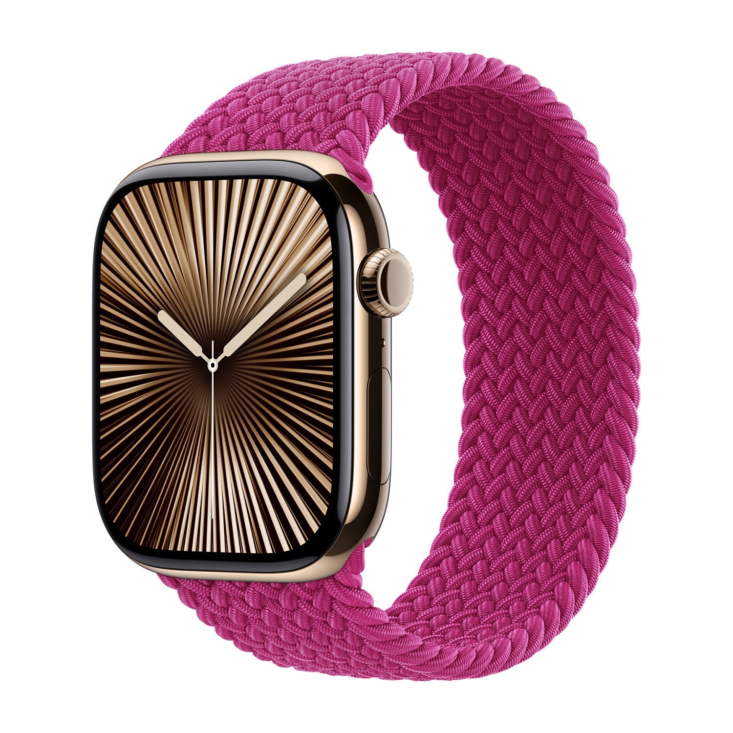 Bracelet Solo tressé Apple Watch | 44/45/46/49 mm - Taille 11 - Magenta