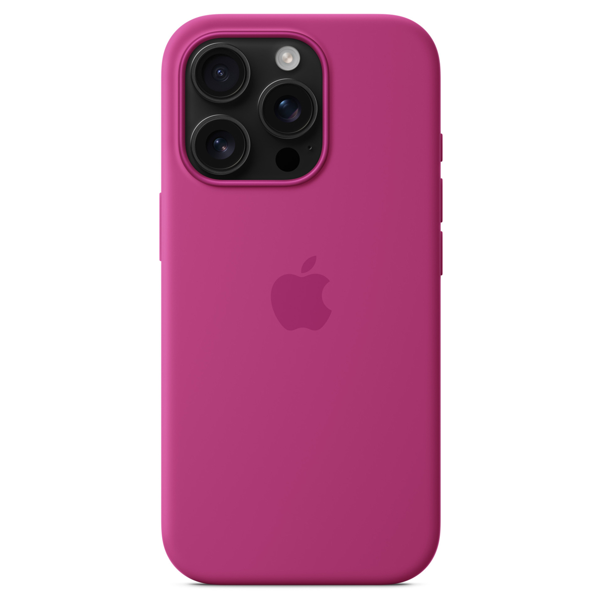 Silicone Backcover MagSafe voor de Apple iPhone 16 Pro - Fuchsia