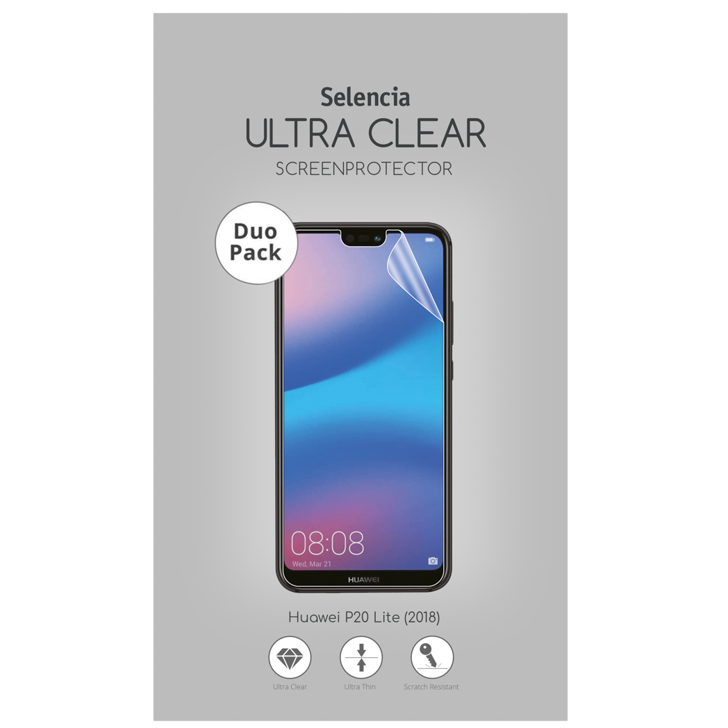 Selencia Duo Pack Ultra Clear Screenprotector voor de Huawei P20 Lite